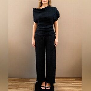 Zara Textured Black 2pc Set